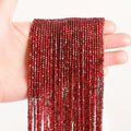 JD GEMS Wholesale 2mm Natural Garnet Faceted Square Loose Beads CNAS Certified China Origin for DIY Bracelet Necklace