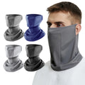 UPF50+ Ice Silk Cycling Fishing Quick Drying Cooling Golf Mesh Neck Gaiter Scarf Bandana With Ear Loops
