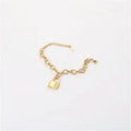 IVIAPRO New Arrival High End Gold Plated Stainless Steel Padlock Bracelet for Women