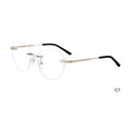 New Classic Unisex Rectangle Rimless Glasses Frames Optical Spectacles Men Women Ultra-Light Frameless Eyeglasses Computer Use