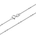 Fine Jewelry 925 Sterling Silver Chain Necklace Cadena De Plata 925 Round Snake Chain With Bead