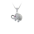 Lovely Style Unique Anime Jewellery  Cubic Zircon Sterling Silver 925 Elephant Pendant Jewelry for Babies