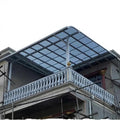 Large Aluminum Alloy Modern Manual PC Waterproof Outdoor Canopy Awning UV Protection for Villa Terrace Garden Patio Balcony