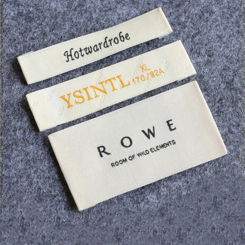 Woven Label Professional Custom Fold Embroidered Woven Patches for T-Shirts Jeans Garments Factory Clothing Labels Mini Order