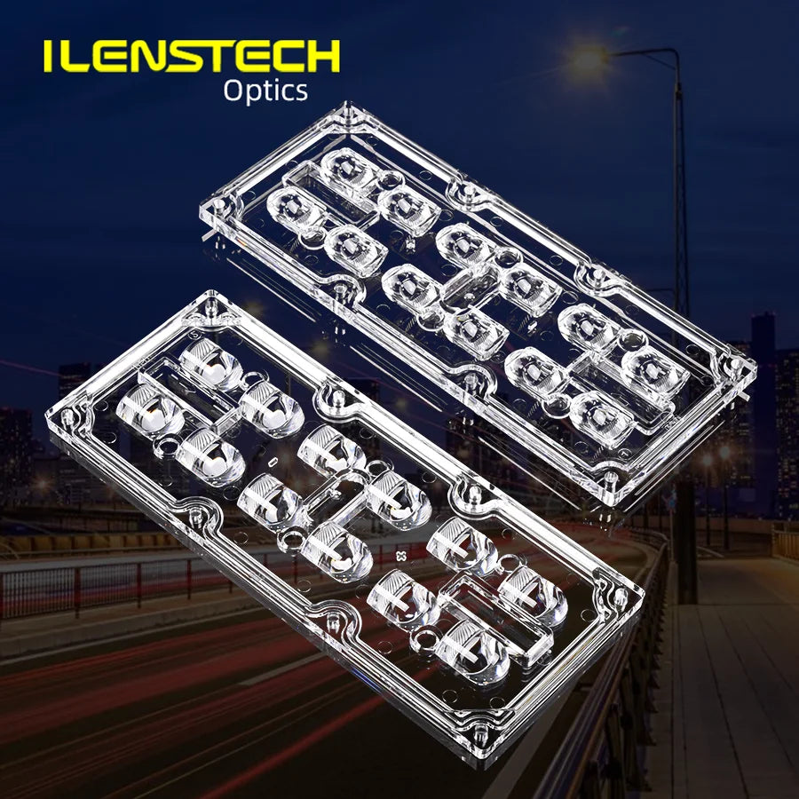 Ilenstech Ilens796 60 Degree Optical Road Light Led Module Lens 2x6 Array High Pole Light Lens Waterproof