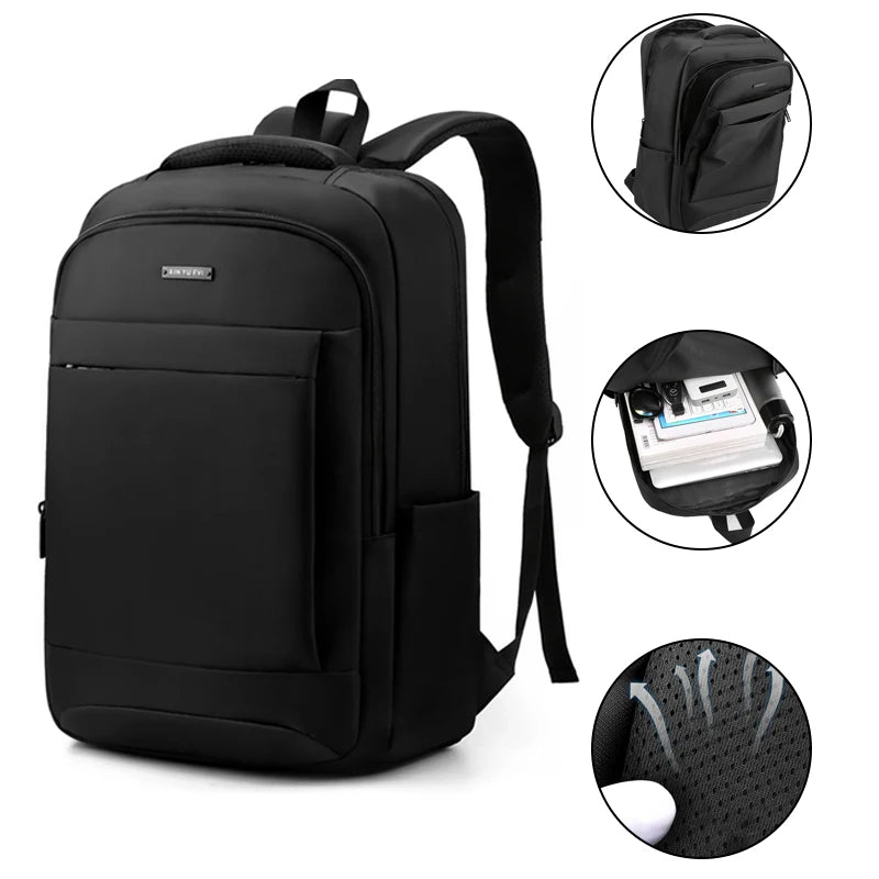 High Quality Anti-Theft Waterproof Nylon Men Business Travel 15.6 Inch Laptop Backpack With Computer Compartment