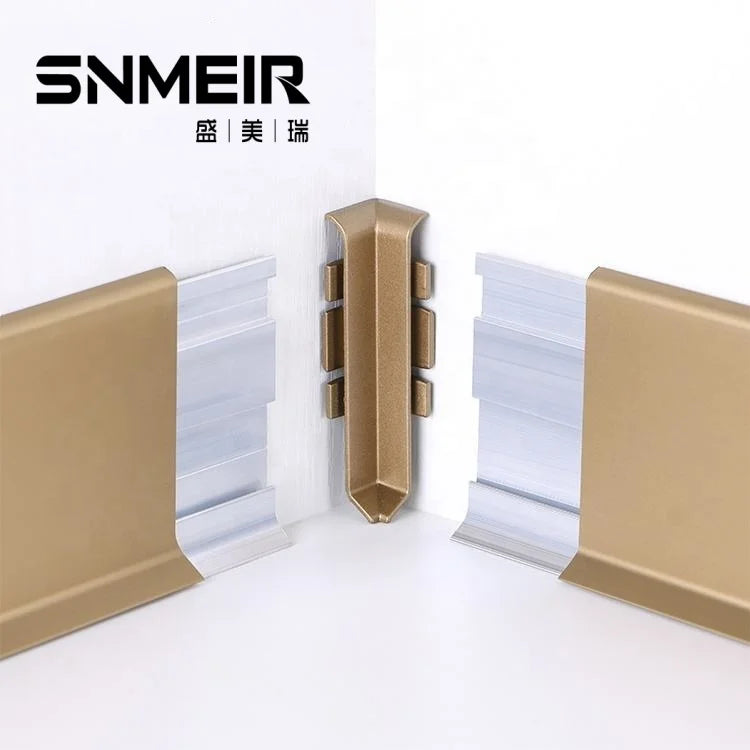Senmry Modern Aluminum Skirting Board Metal Decorative Wall Protector with Baseboard Lines for Apartment Building Construction