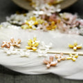 New Design 6mm 8mm Mother of Pearl Shell Beads Osmanthus Shape  Natural Mother Pearl Shell Beads for Earring Making