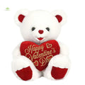 Greenmart Custom Soft Happy Teddy Bear Toy Girls Low MOQ Stuffed Animals Sweet Heart Red Valentine's Day Plush Gift Made Cotton