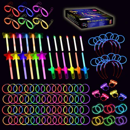 210-Piece PE Material Glow Stick Party Favors Waterproof Reusable Factory for Weddings Christmas Decorations Birthday Gifts