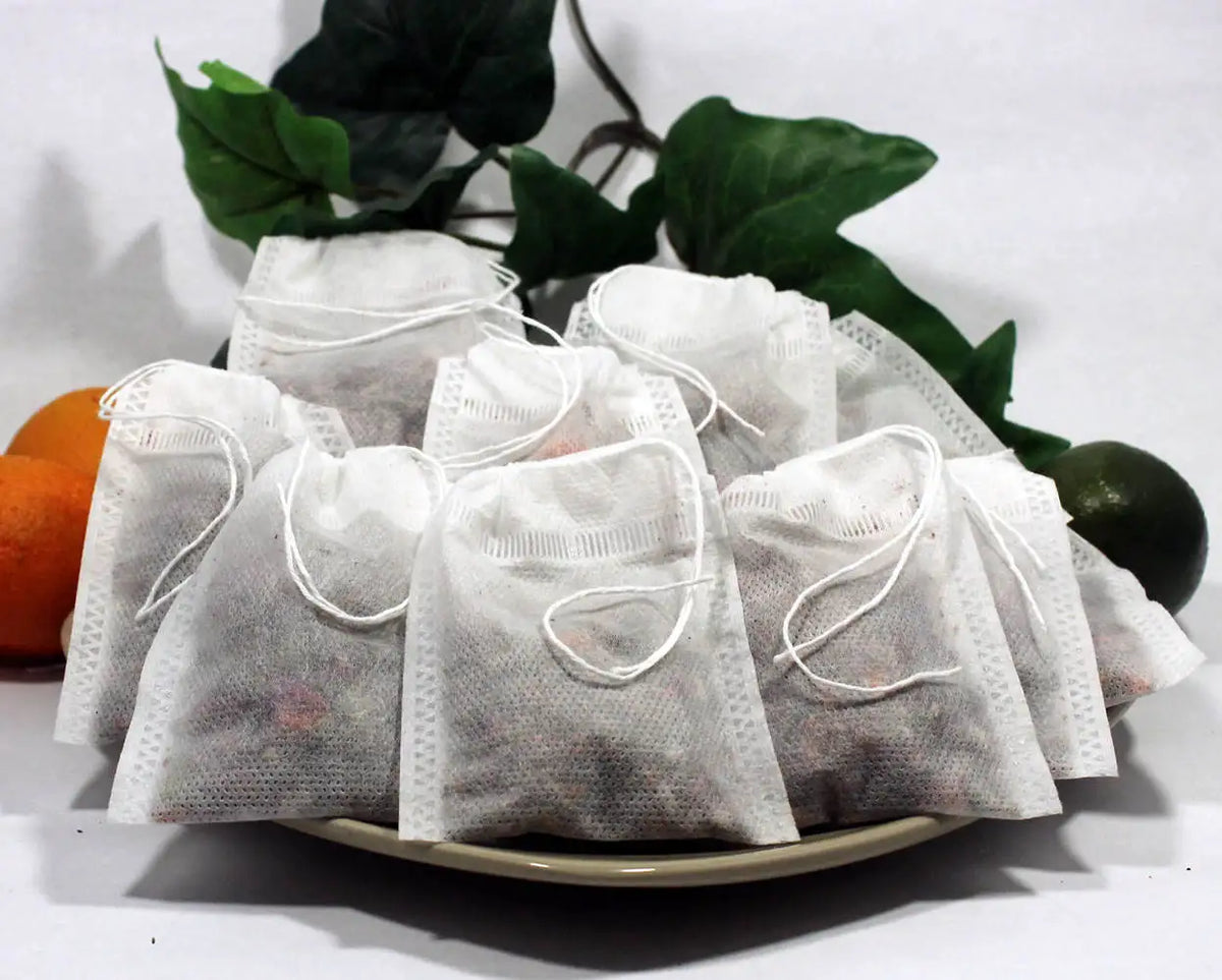 In Stock Biodegradable Tea Bags with Cotton Draw Strings Tea Bag Heat Seal Empty Loose Leaf
