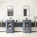 MEIYANI Hotel Customized Color Bathroom Artificial Stone Pedestal Sink
