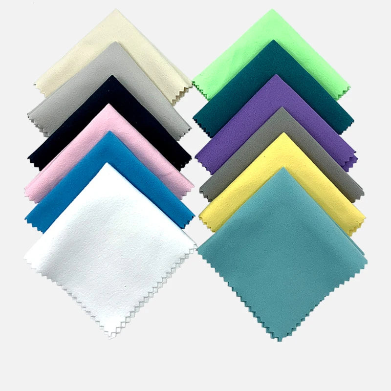 Customized Logo Microfiber Double-Sided Cleaning Cloth Wiping Silver Glasses Independent Package with Fiber Promotion