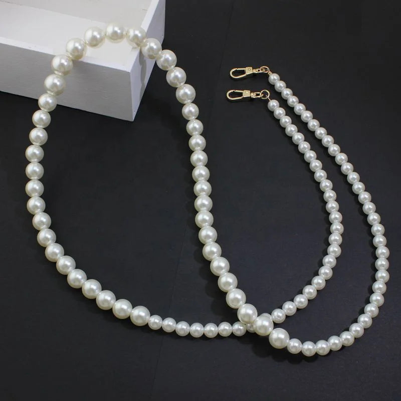 Nolvo World 120cm Acrylic Big Small Decorative Pearls Shoulder Strap Chains Bag Handbag Pearl Chain Handle