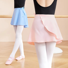 Girls Ballet Wrap Skirt High Quality Elastic Chiffon Dance Skirt