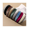 New Arrivals Autumn Winter Velvet Sponge Headband Simplicity Pure Colors Versatile Wide Edge Headdress for Woman