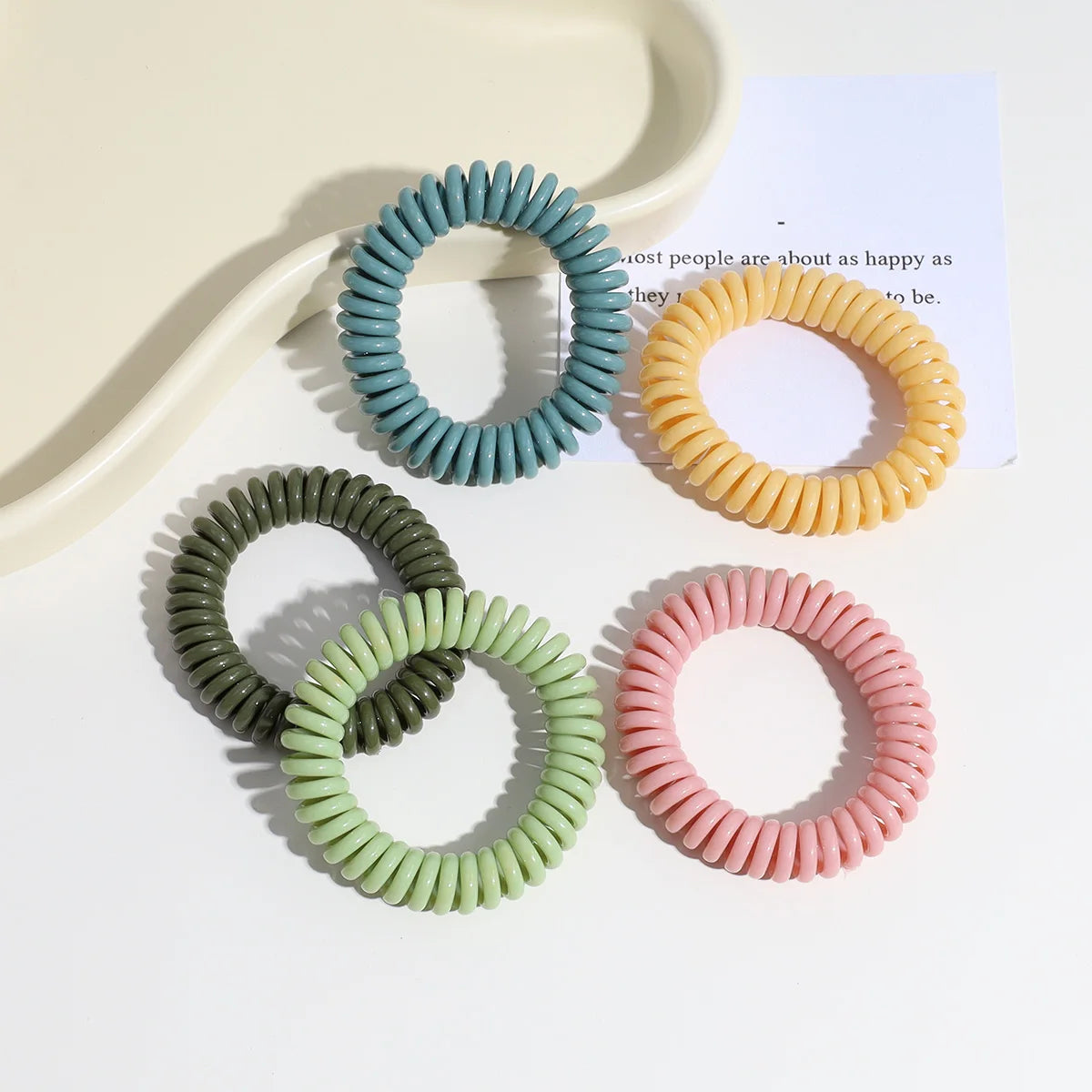 Wholesale Resin Elastic Multi Color Glossy Sweet Scrunchies Hair Band Tie for Women Girls Hair Accessories