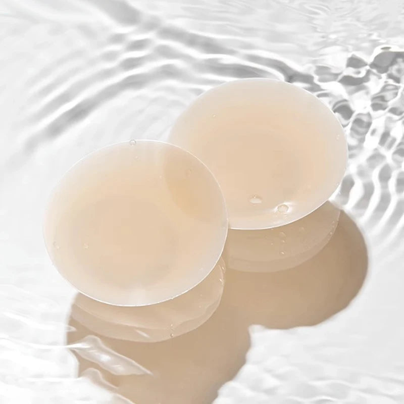 Women's Fashion Silicone Reusable 8cm Breast Petals Invisible Stick-On Flower Shape Push-Up Nipple Lifter Strapless Lingerie