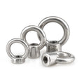 Rigging Hardware Eyenut 304 316 Stainless Steel DIN582 Ring Shape Oval Threaded Lifting Eye Nut M6 M8 M12 M20 M22 M60
