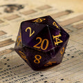 Jingyuan Handmade Resin & Natural Gemstone Polyhedral Dice Set for TRPG Dungeons & Dragons