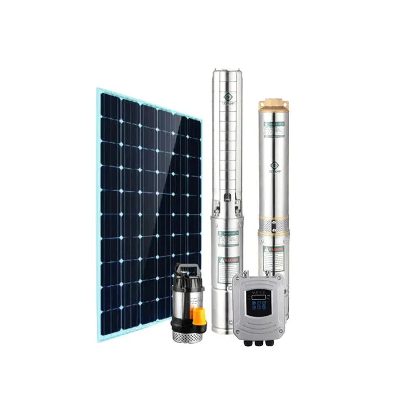 QQPUMP New Farm Deepwell Solar Bldc Water Submersible Borehole Multistage Centrifugal Pump for Borehole