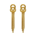 Wholesale Vintage Brass Snake Chain Knot Tassel Drop Earrings Women Fashion Jewelry