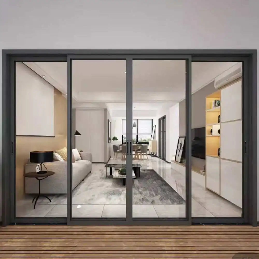 Modern Aluminum Alloy Bifold Patio Folding Glass Doors with Thermal Insulation Outswing Design for Apartment Use