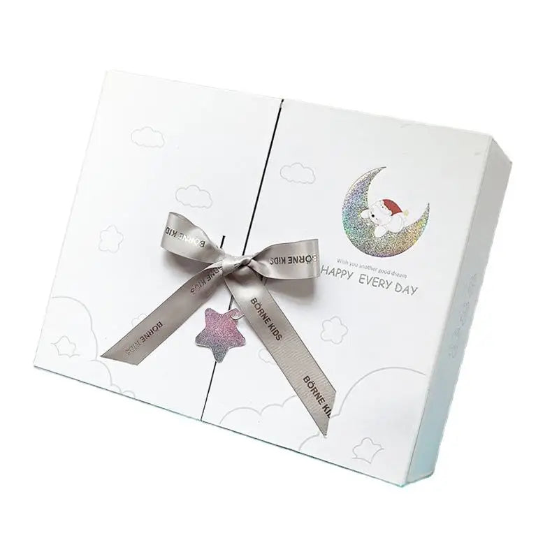 OEM Factory Custom Luxury Flip Top Cardboard Paper Boxes Gift Box With Ribbon Bow