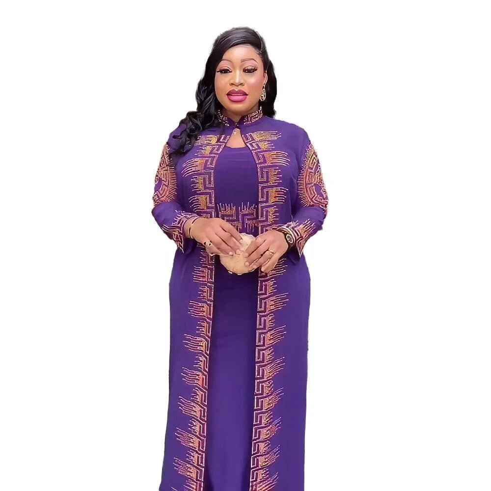 Favourite Ethiopian Dress Traditional Women Luxury Rhinestones African Dress Styles Stretch Underwear African Print Fabric