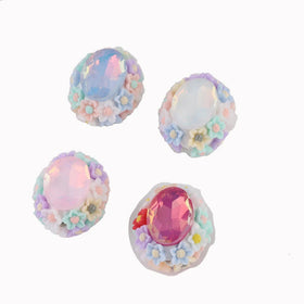 White Rhinestone Clay Pave Polymer Crystal Beads Bead Caps AAA Grade Round 100pcs/bag for DIY Jewelry Making