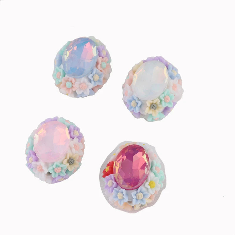 White Rhinestone Clay Pave Polymer Crystal Beads Bead Caps AAA Grade Round 100pcs/bag for DIY Jewelry Making