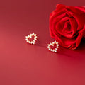 Custom Luxury Zircon Heart Stud Earrings for Women Romantic Party Jewelry 925 Sterling Silver for Weddings