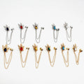 Jachon Wholesale Brooches Custom Hard Enamel Flower Lapel Pins for Men Suit Men Brooch With Chain