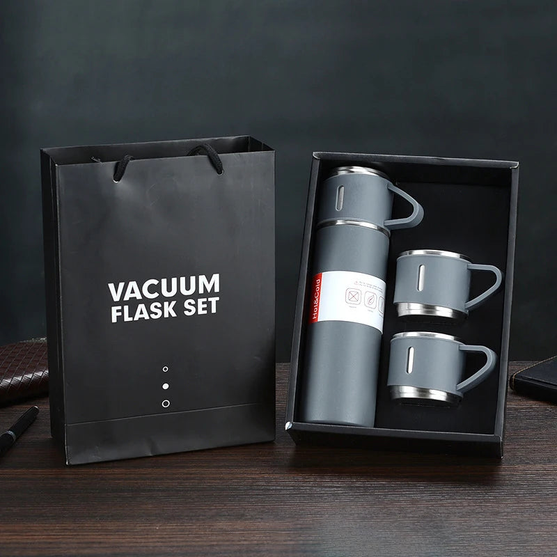 Wholesale 16 oz 500 Ml Double Wall Vacuum Insulated Stainless Steel Water Bottles Promotional Gift Set for Men