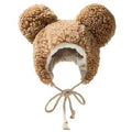 Women Cute Plush Animal Bear Fleece  Winter Hat Warm Ear Flap  Minnie Beanie  Party Hat