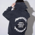 Embroidered Patch Heavy Washed Hoodie Vintage Men's Oversized Pullover With Acid Wash Print Custom Heavyweight French Terry