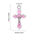 70 Pcs Mixed Color Enamel Cross Charms Pendants Jewelry Findings for Making Bracelet and Necklace for DIY Jewelry 30x18mm