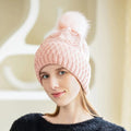 Winter Warm Windproof Knitted Cap Hairball Beanie Hat Wholesale