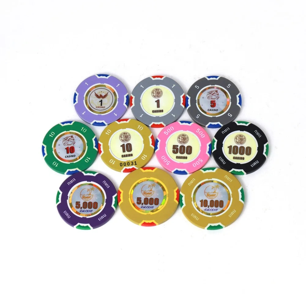 Factory  New Arrival Custom Rfid Chips  Mixed Material Iron Poker Chip Premium Casino Athletics Entertainment Game Tokens