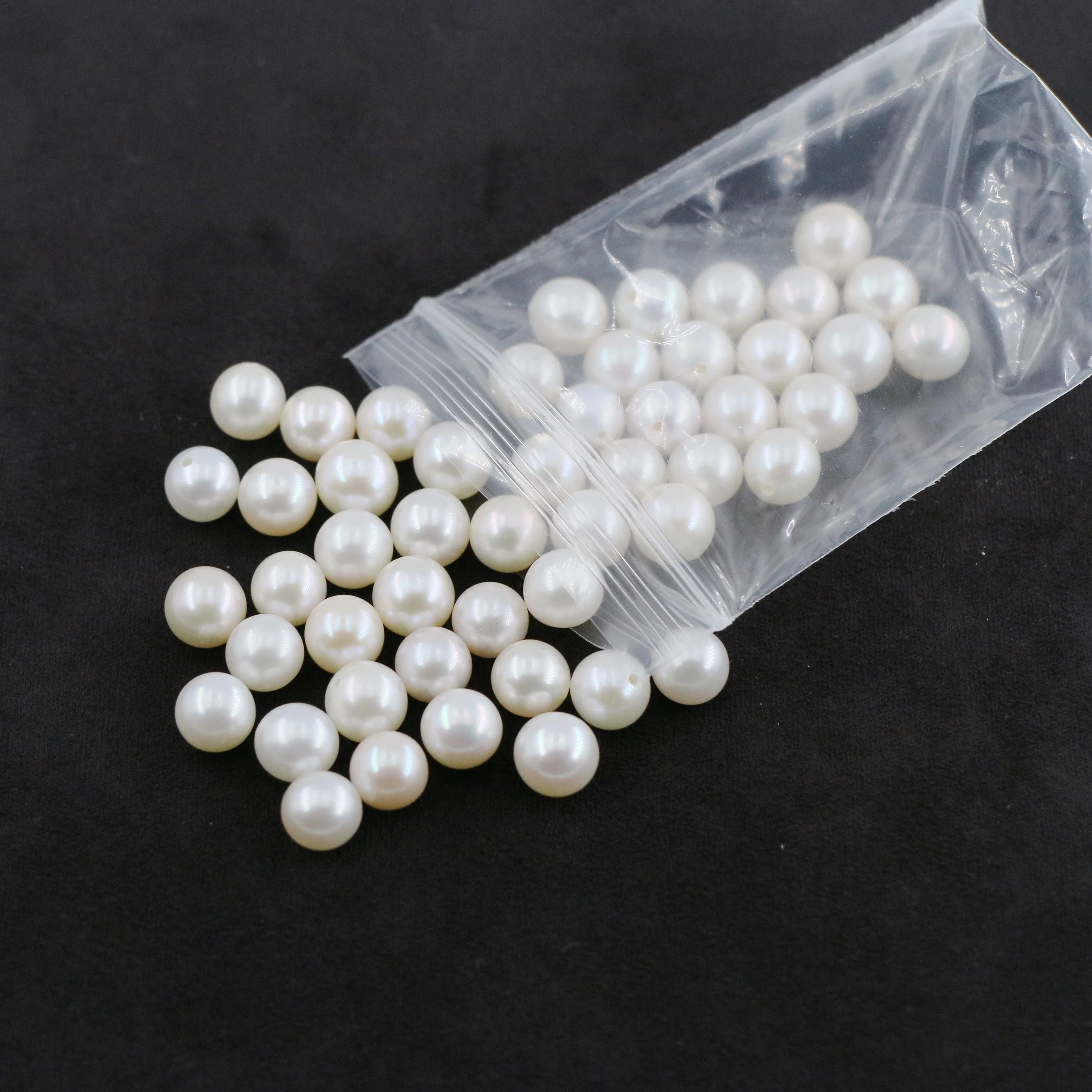 HanYu 4A Grade Loose Pearl Beads With Hole White Round Natural Freshwater Pearl Beads Wholesale