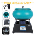 17" Vibrating Tumbler Polishing Machine for Jade Metal Edge Burr Surface Cleaning 2800RPM 12L Vibratory Tumbler Polisher Jewelry