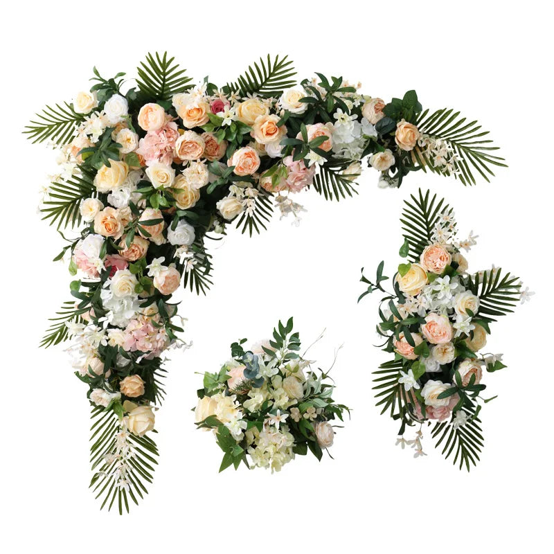 Hot Sale Wedding Triangle Artificial Flower Decorative Party Arch Flower