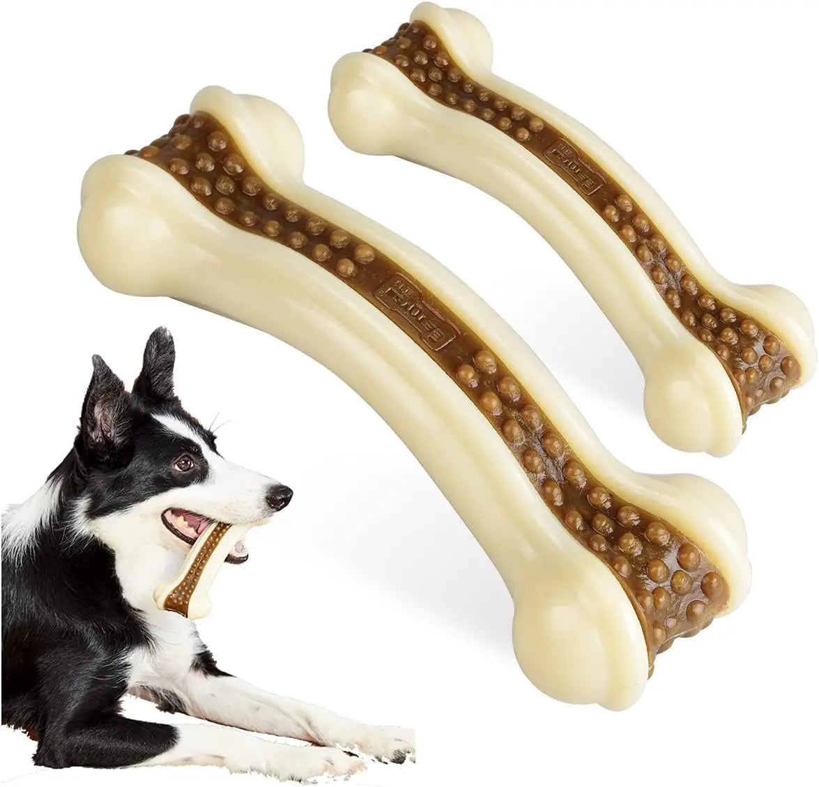 Indestructible Eco-friendly Beef Flavor Dog Chew Toys for Large Breed Aggressive Chewers Large/Medium/Small Sizes Puppies