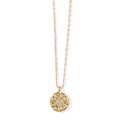 Simple Design CZ Zircon Star Necklace Trendy Gold Plated Polaris Coin Pendant Necklace for Women Jewelry Gift