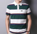 Oem  100 Cotton Striped Polo Shirts with Pockets
