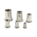 M3 M4 M5 M6 M8 M10 Stainless Steel Rivet Nuts Flat Head Rivet Nuts Rivet Nuts With Knurled Body