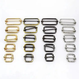 Meetee F2-12 13-50mm Adjustable Bag Strap Buckles Accessories Handbag Slider Roller Buckles Bag Webbing Slide Belt Buckle