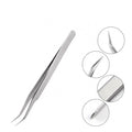 ELITER Hot Sell 40 Degree Slant Tip Stainless Extensible Eyelash Tweezer Eyelash Extensible Tweezer Lash Twezzers