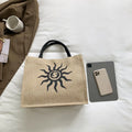 Customized Recycled Jute Laminated Tote Bag Nature Jute Bag with Burlap Print and Cotton Handle Logo Printed Shopping Bag