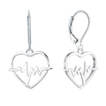 New Designs Heart Rate Monitor Fashion Custom Gold Dipped Rose Gold 925 Sterling Silver Earring Hoops